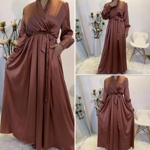 New Pretty Satin Dress Size M to L